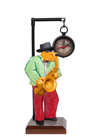 Jazz Wolf=Schreibtischuhr