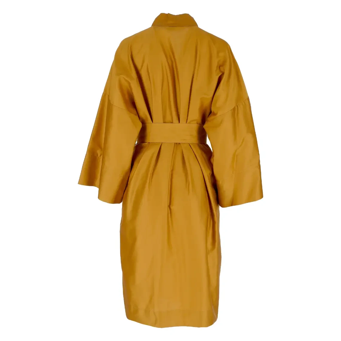 Satin kimono badekåbe Solid Antique Gold