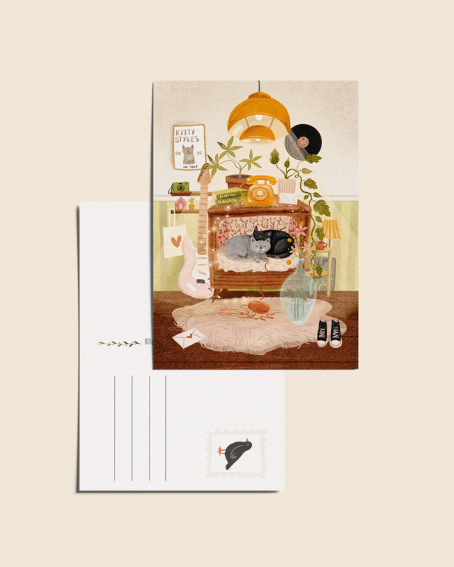 “My future living room” – A6 Illustrated Postcard | 350gsm Tintoretto Gesso