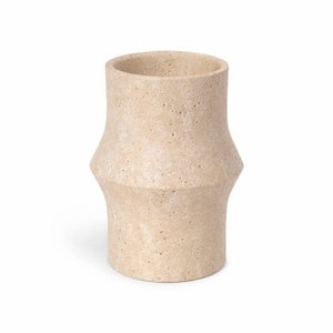 Travertine design vaas Ø12x20cm