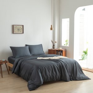 Dark blue bamboo duvet cover Premium - 400TC Tanboocel - 100% bamboo - Space Blue