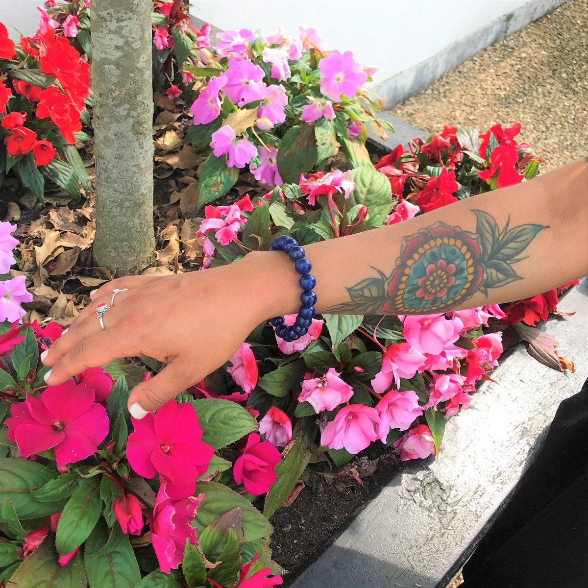Lapislazuli Stretch-Armband von nlanlaVictory