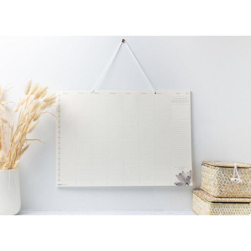 Prikkelarme A3 weekplanner / deskplanner 'Lotus' schrijfblok