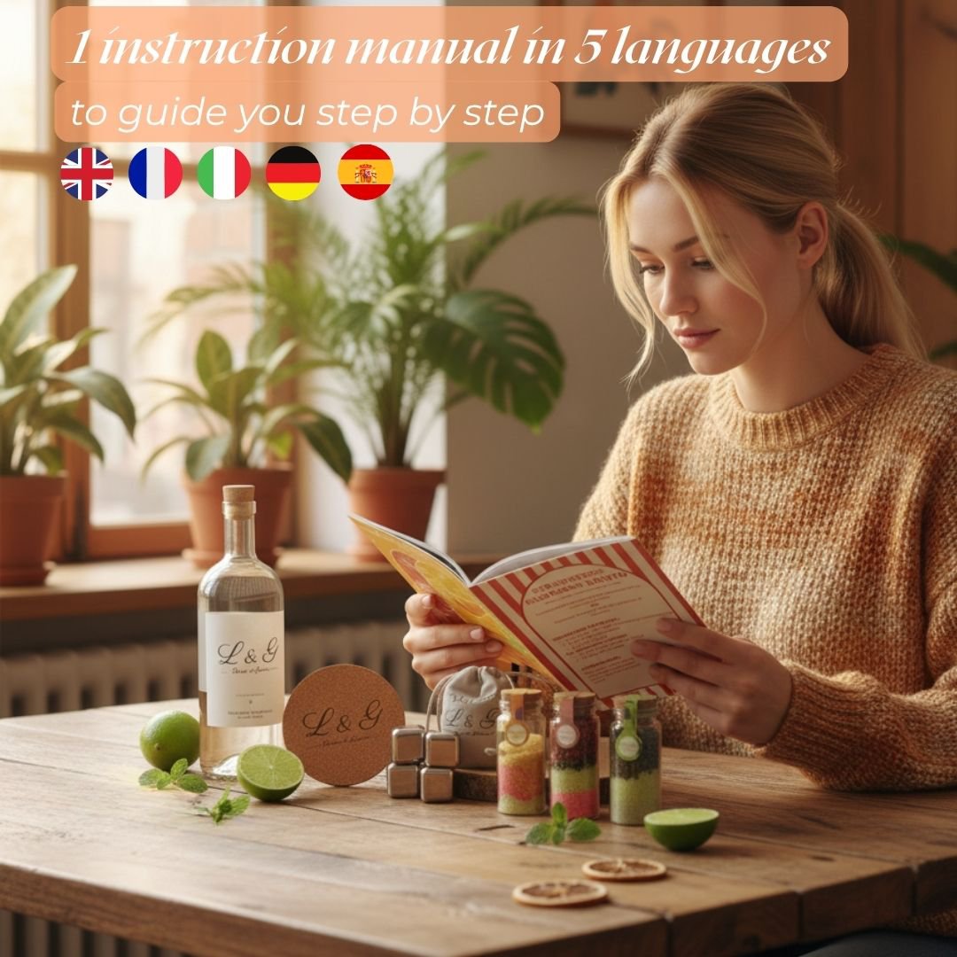 L&G - Arranged Rum Box “Sweet Rum” | Homemade Rum Making Kit with Natural Spices | 3 Vials of Exotic Flavors + Ice Cubes + Coasters | Mother's Day Gift Idea