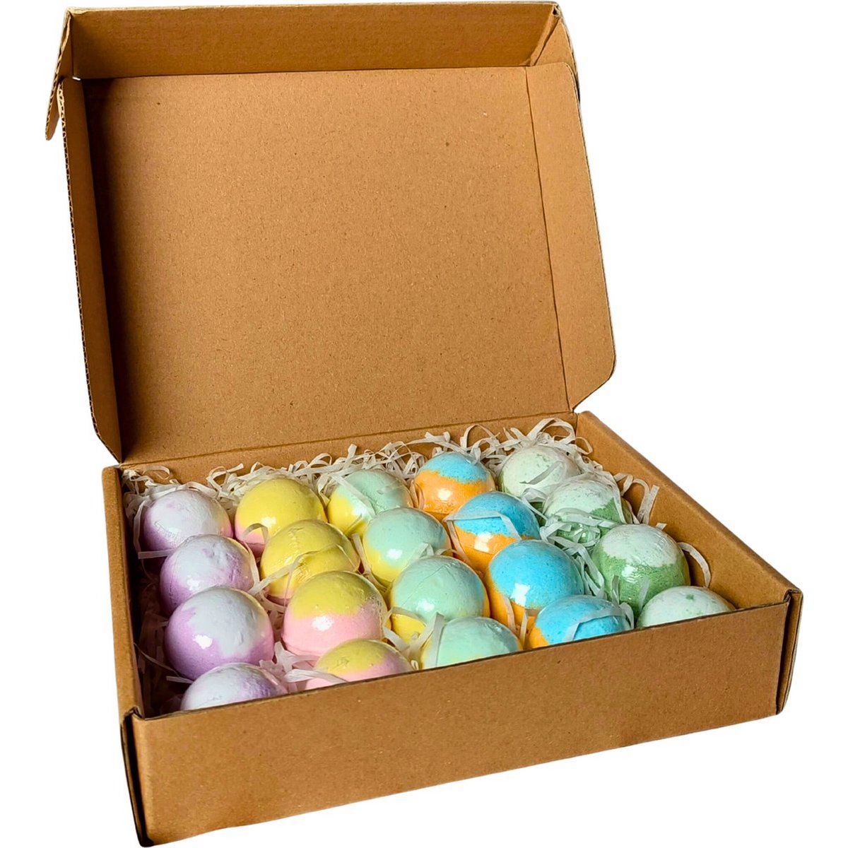 Bombe da bagno - Set da 20 pezzi - 5 profumi diversi - Rose, Gelsomino, Lavanda, Zenzero e Tea tree