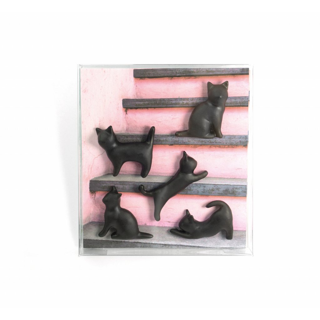 Trendform -Magnete miau - Set von 5 - Schwarz