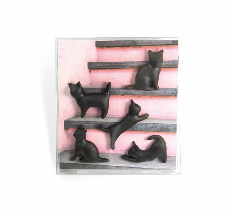 Trendform -Magnete miau - Set von 5 - Schwarz