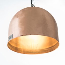 Copper water heater hanging lamp "Rond M"