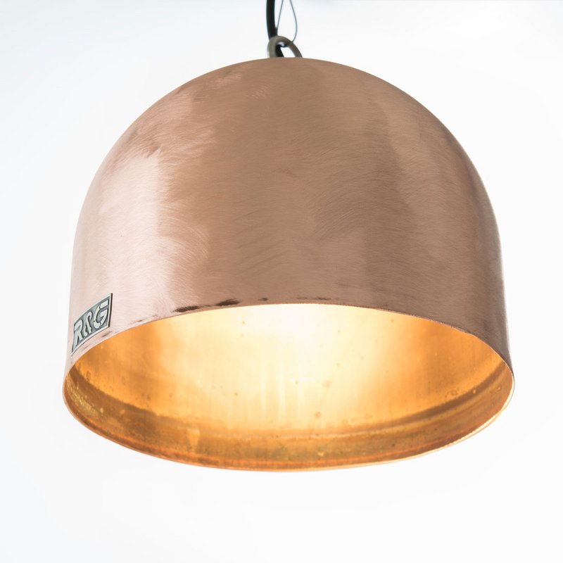 Copper water heater hanging lamp "Rond M"