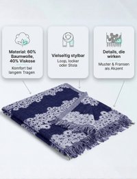 Sunsa dames sjaals, winter sjaalhals gemaakt van katoen en viscose, damesjaals voor herfst/winter, multifunctionele doek als een sjaal/sjaal of stal/schouderdoek