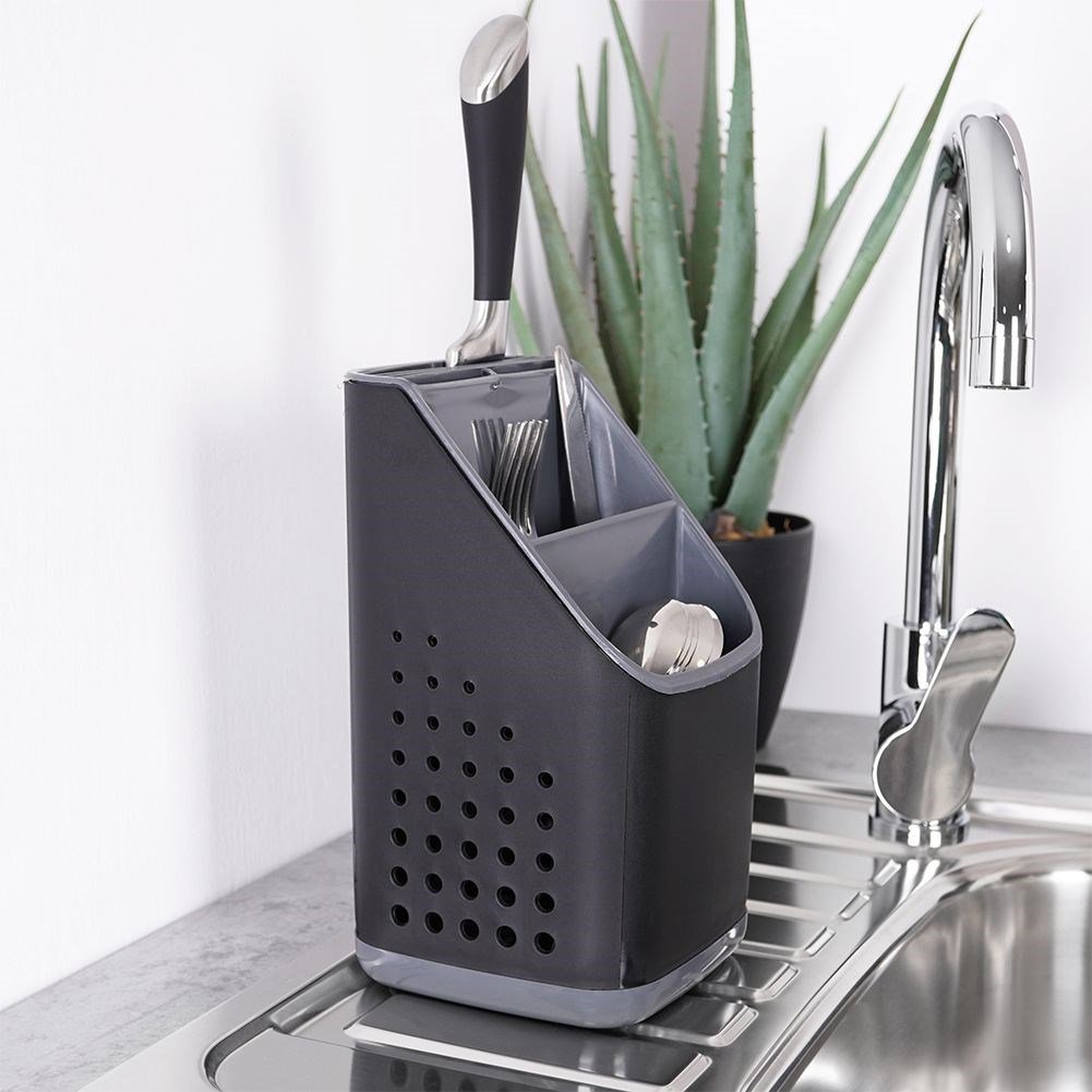 Cutlery holder / drainer plastic 14x12.5x23cm