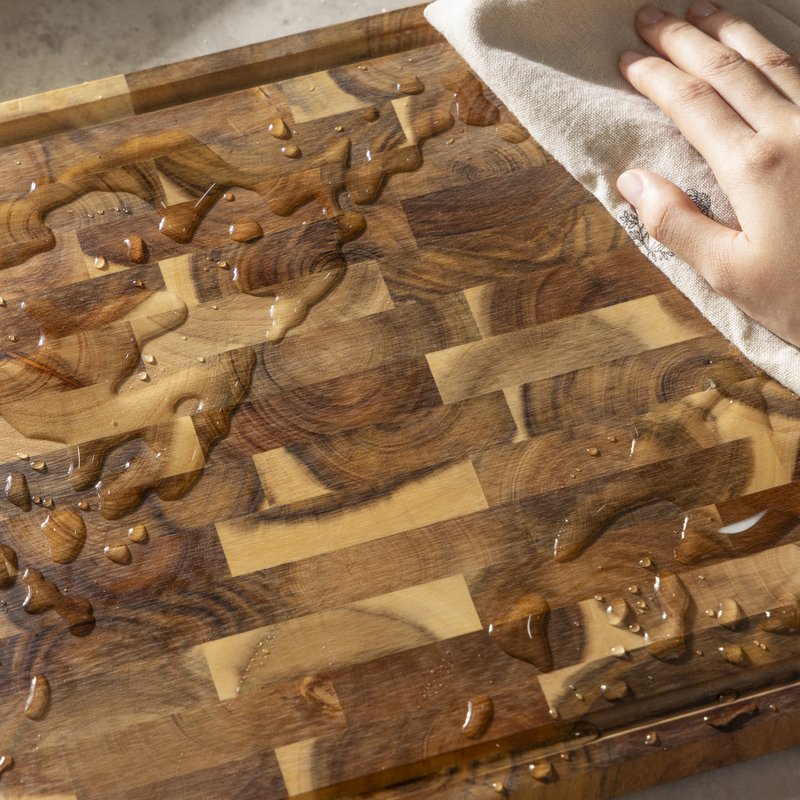 Akazien Schneidebrett Set 3 teilig | Premium Holz Schneidebretter | Geschenkfertiges Küchenset