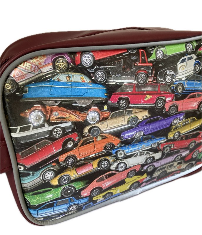 Toiletry bag vintage toy cars