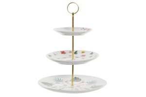 METALEN PORSELEINEN FRUITKOM 27X27X34 3 VERDIEPINGEN TROPIC PC192975