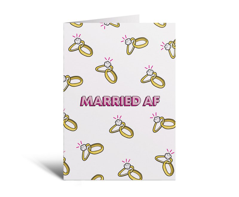 Tarjeta del día de San Valentín casada AF