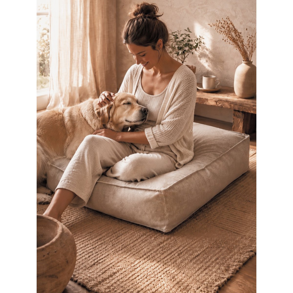 Cru-Kollektion – Pouf und Bodensitz