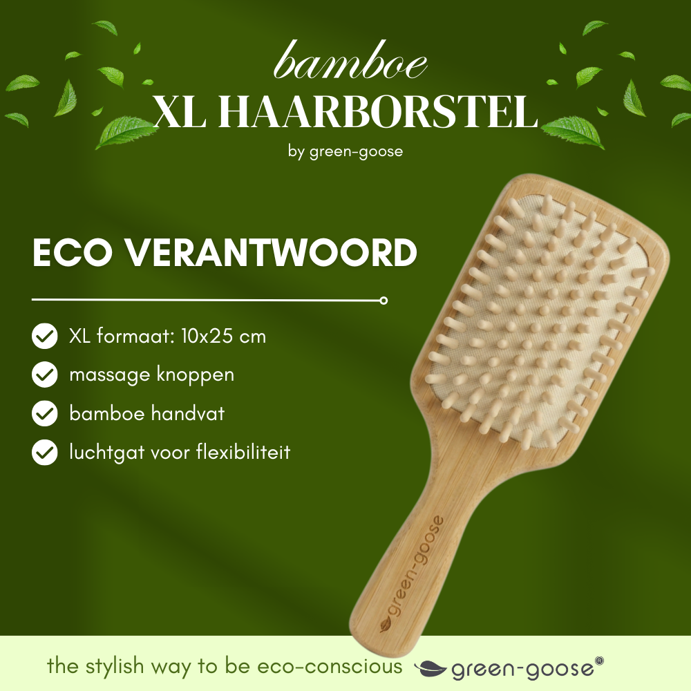 green-goose Brosse à cheveux en bambou XL