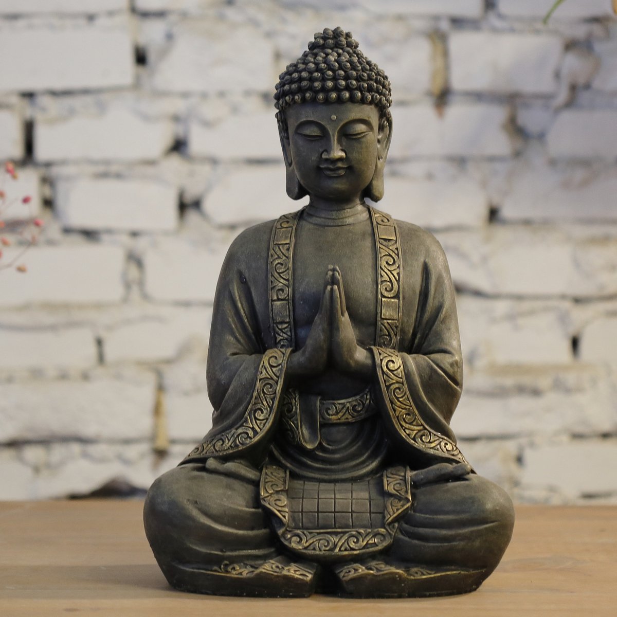 Gran estatua Buda Meditación-Decoración de Zen y Feng Shui-Broing una atmósfera espiritual y relajante a su estatua de interiores.