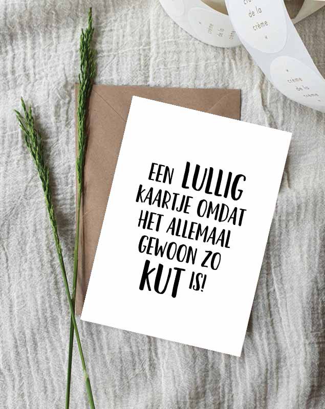 Ansichtkaart || Het is gewoon kut