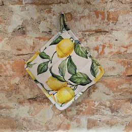 Support de pot fabriqué à la main avec poche | Lin Citron