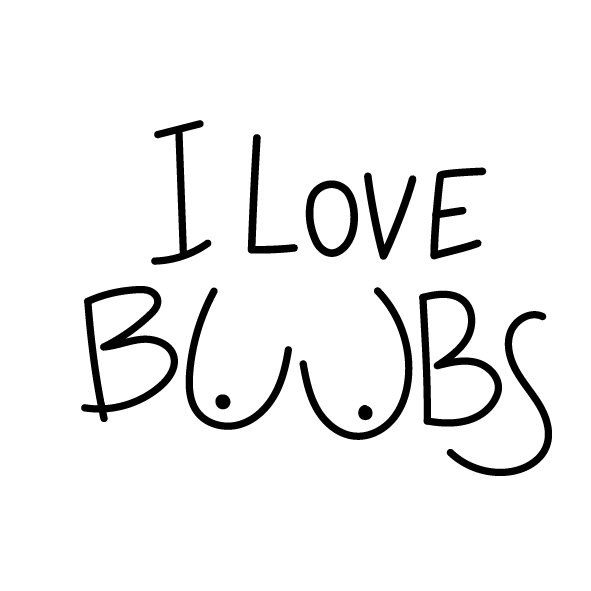 Temporäres Tattoo Sioou: Ich liebe Brüste x5