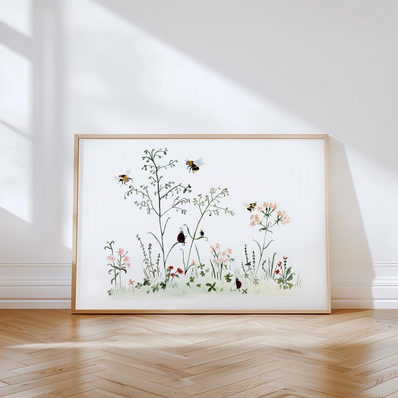 Kunsttryk - blomstereng