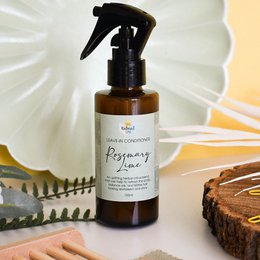 Rosmarin-Limetten-Leave-In-Conditioner | Nachfüllflasche | Natürliche Haarspülung für trockenes, strapaziertes und krauses Haar | Leichte vegane Haarpflege für alle Haartypen