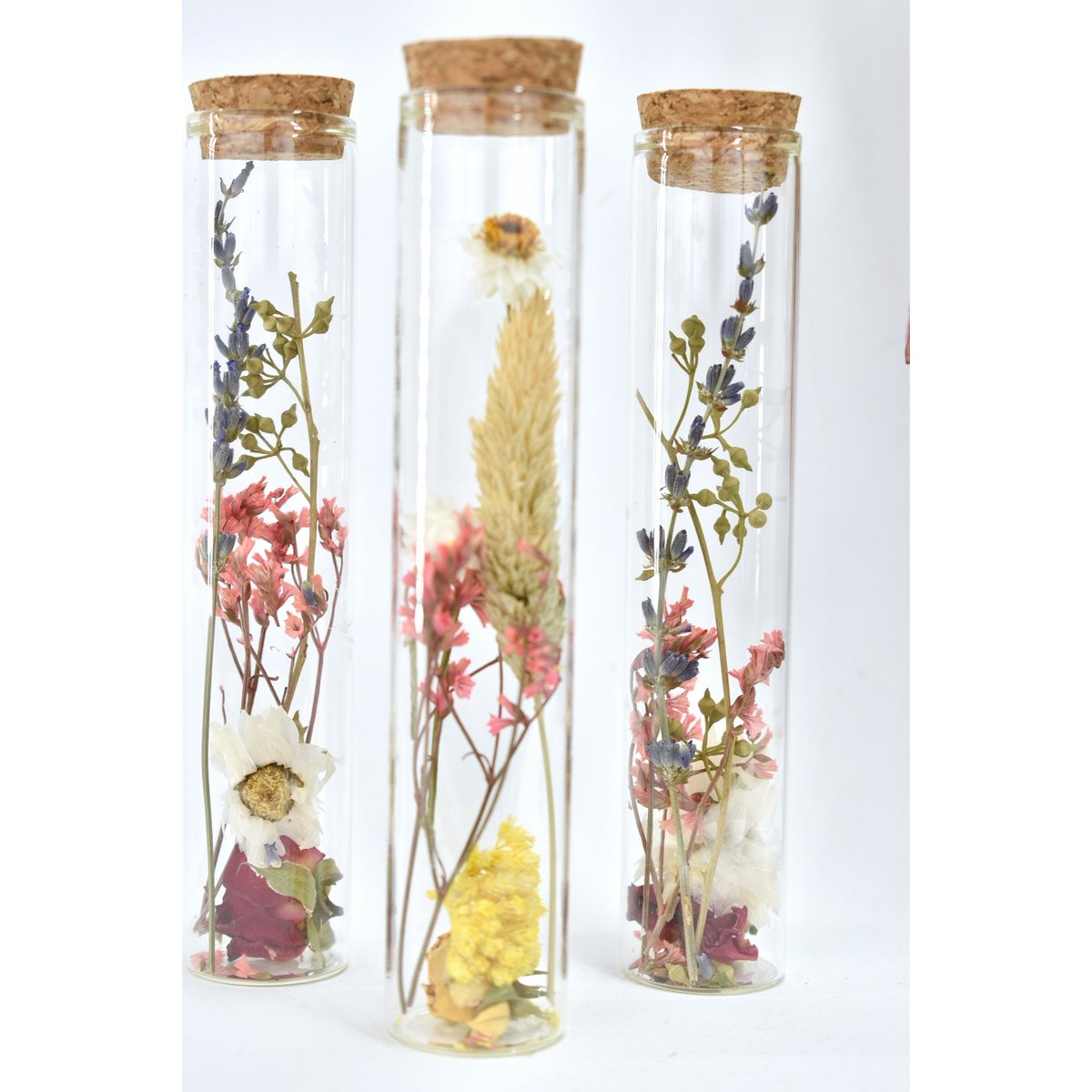 Tubi di fiori secchi - 15 cm