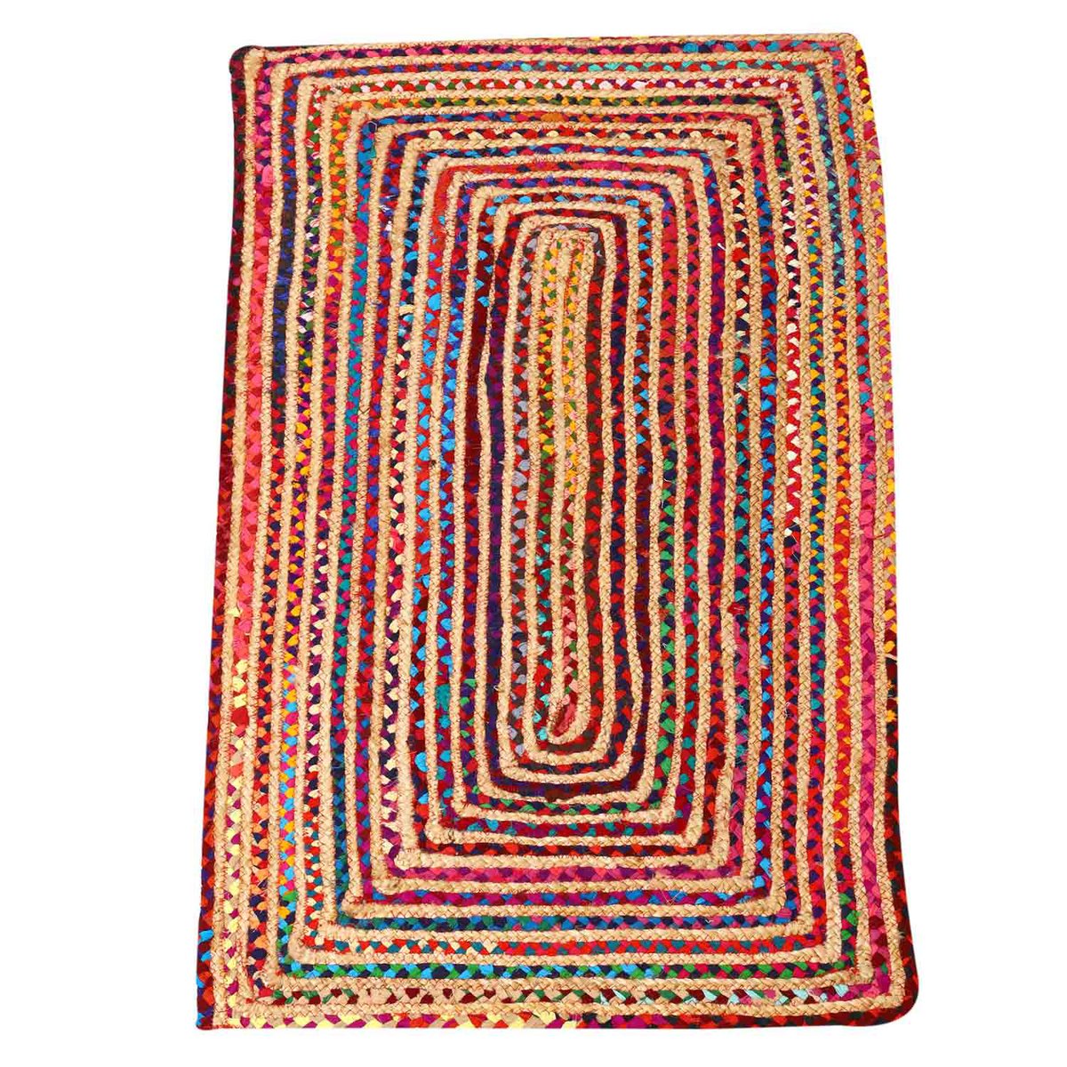 Jute Teppich Esha bunt
