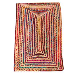 Jute Teppich Esha bunt
