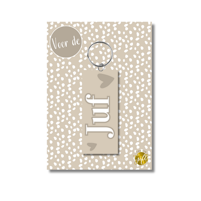 NIEUW – Sleutelhanger – Juf