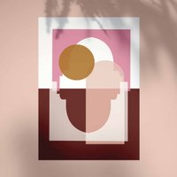 A3 Poster - Marrakech Sunrise - Terracotta / Pink