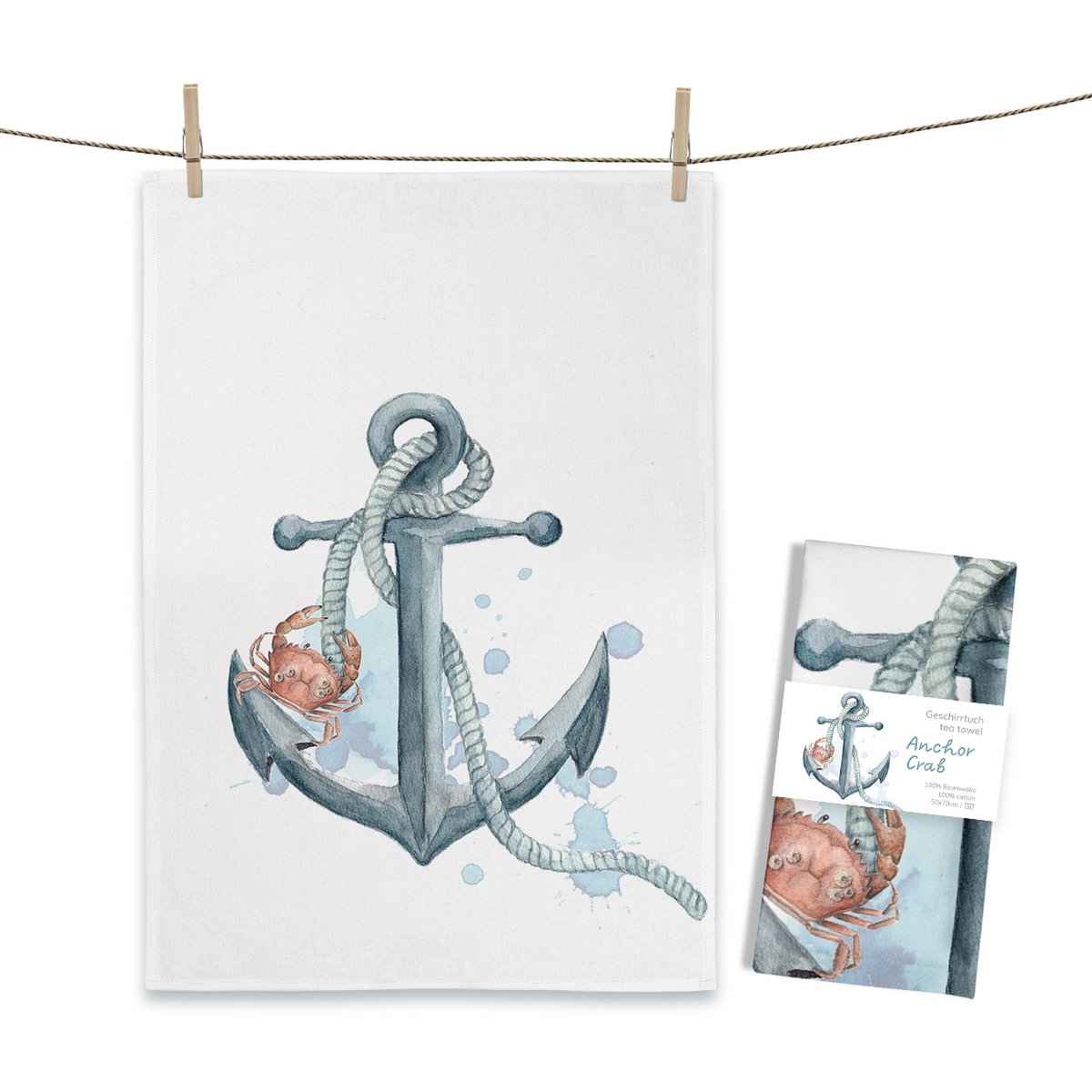 Geschirrtuch Anchor Crab