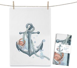Anchor Crab tea towel