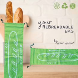 Green-Goose Borsa per baguette riutilizzabile in rPet - 70x21 cm