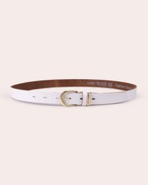 SOL | Cintura in pelle effetto coccodrillo con elegante fibbia dorata