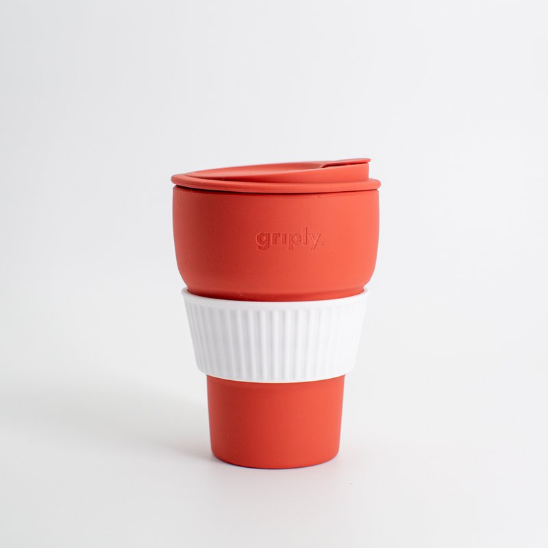 Tazza da caffè pieghevole Griply - Rossa - 355 ML
