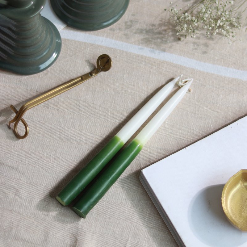 Tapered Candle | Ombr dipped Taper Ceramic Taro