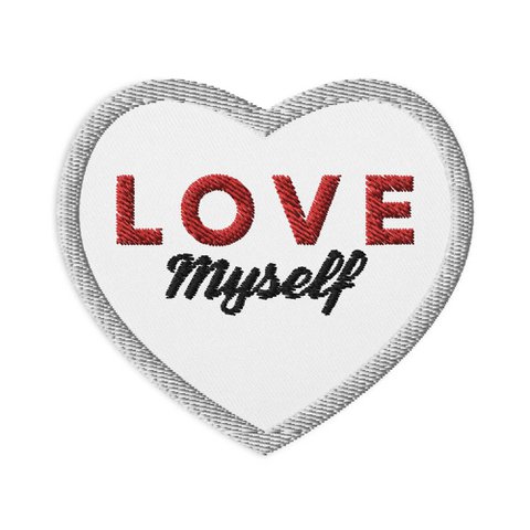 LOVE Myself Gestickte Aufnäher Weiß
