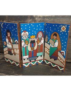 Hand-painted wooden nativity play Zig Zag