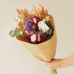 Tørrede blomster - feltbuket - Bourgogne