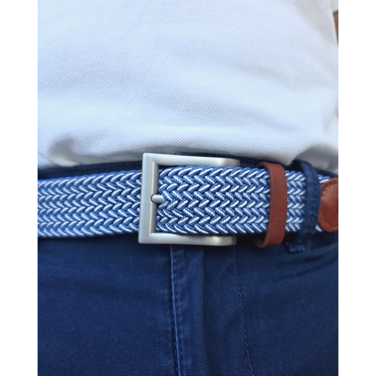 Gerecycleerde elastische geweven riem Andrew