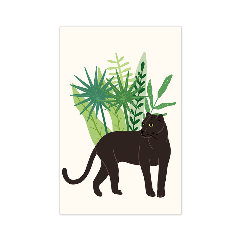 Mini card panther nature