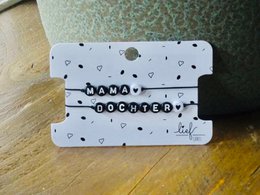 Pulseras Mamá e Hija Blanco y negro 2 piezas