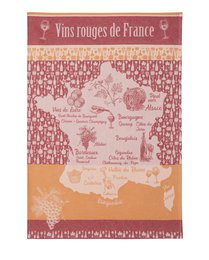Tea Towel Vins Rouges de France