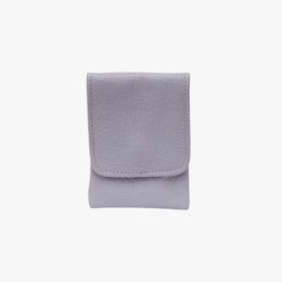 Stylish purple poop bag holder for dog treats and poop bags.