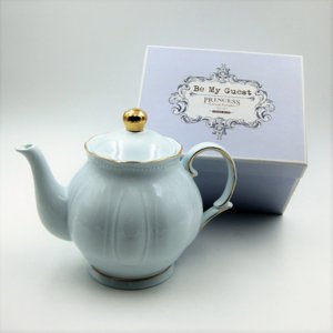 Be my guest, teapot, Blue color porcelain