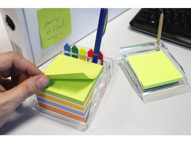 Info notes 75x75mm assorted Color Mix block of 450 sheets lime, white, gold, violet, orange