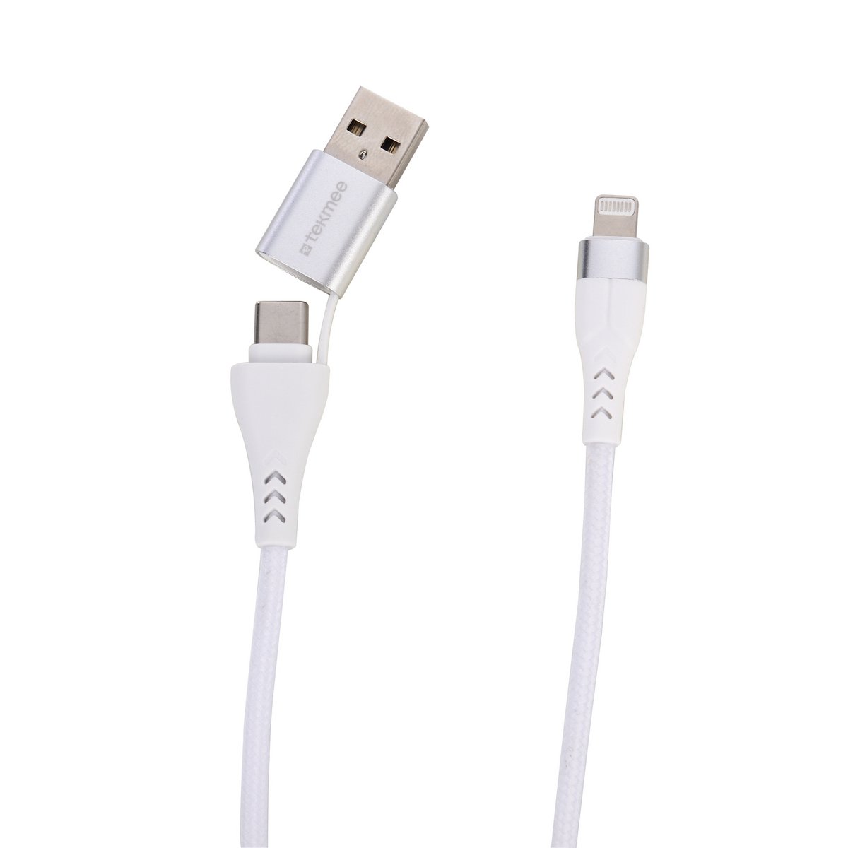 1M 2-IN-1 LIGHTNING/TYP-C UND USB-LADEGERÄT