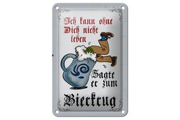 Tin sign beer 12x18cm can't live without you decoration
